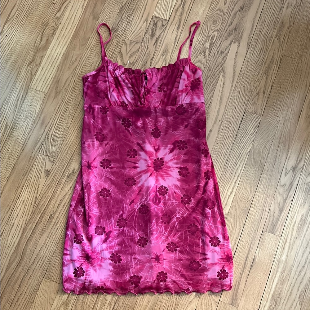 Xhilaration Pink Tie-Dye Dress